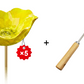 💖🎁 Moederdagcadeaus 2026 met 49 % korting 🎁Handgemaakt metalen tuinbordje met bloem en vogel 🐦