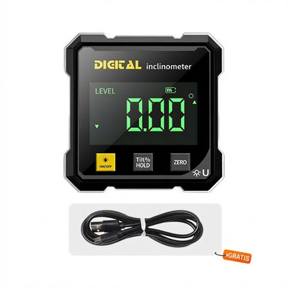 ⏰🛠️4-side magnetische digitale hoekmeter met laser