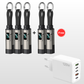 🔋4-in-1 Sleutelhanger Laadkabel met Display – Draagbare Snellaadkabel tot 65W met Live Wattage Monitor
