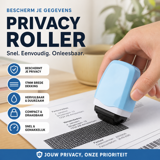 🤫📦Stop met het verscheuren van je post alsof je een konijn in een kartonfabriek bent! Deze privacy roller met 17mm brede dekking maakt al je gevoelige info in 1 beweging onleesbaar – bijvulbaar, compact, en sneller dan elke shredder!