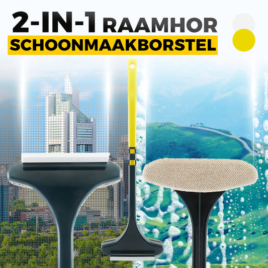 2-in-1 Raamhor Schoonmaakborstel