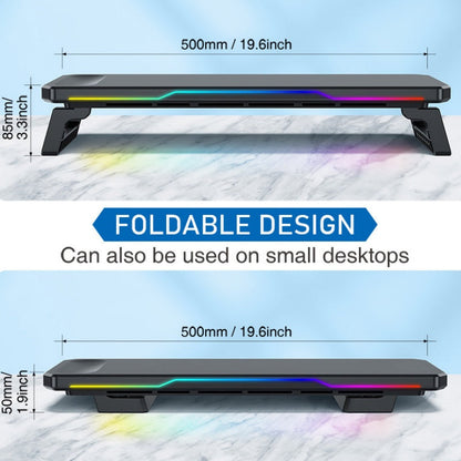 Ergonomische RGB-monitorstandaard met USB-hub