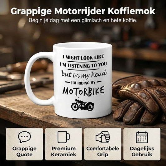 Koffiemok met Fiets- & Motorthema