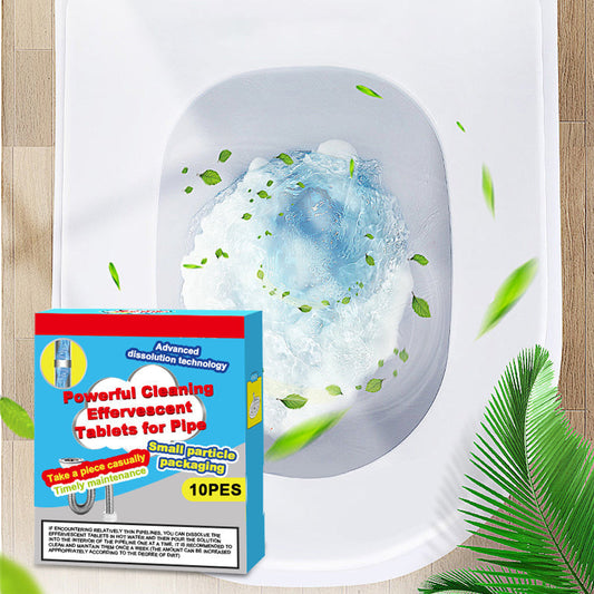 ✨50% KORTING ❤️Krachtige Reinigende Bruistabletten voor Afvoer, Lost Haar & Vet Verstoppingen Snel Op, Geurverwijderend Antibacterieel Afvoerreiniging voor Gootsteen Toilet Vloer