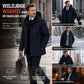 🔥Halflange Heren Winterjas met Dikke Voering – Zakelijke & Casual Katoenen Jas voor Comfort en Warmte