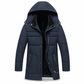 🔥Halflange Heren Winterjas met Dikke Voering – Zakelijke & Casual Katoenen Jas voor Comfort en Warmte