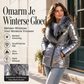 Metallic gewatteerde winterjas met imitatiebontkraag